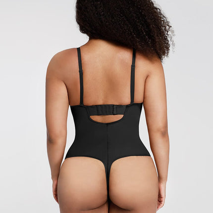 Wholesale One-Piece Underwire Strap Removable Waist And Abdomen Shaping Thong Bodysuit