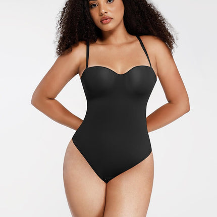 Wholesale One-Piece Underwire Strap Removable Waist And Abdomen Shaping Thong Bodysuit