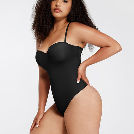 Wholesale One-Piece Underwire Strap Removable Waist And Abdomen Shaping Thong Bodysuit