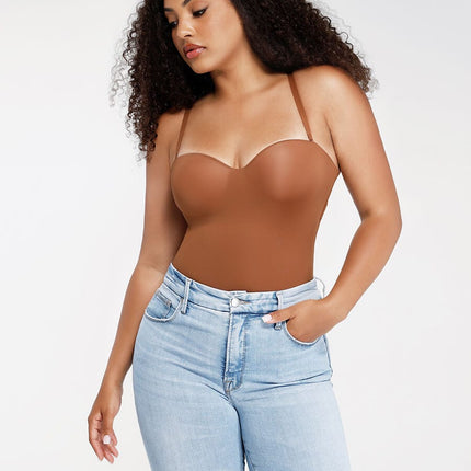Wholesale One-Piece Underwire Strap Removable Waist And Abdomen Shaping Thong Bodysuit