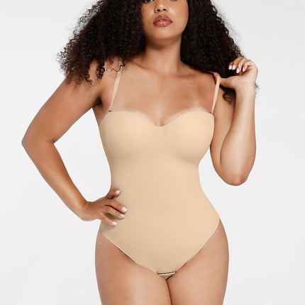 Wholesale One-Piece Underwire Strap Removable Waist And Abdomen Shaping Thong Bodysuit