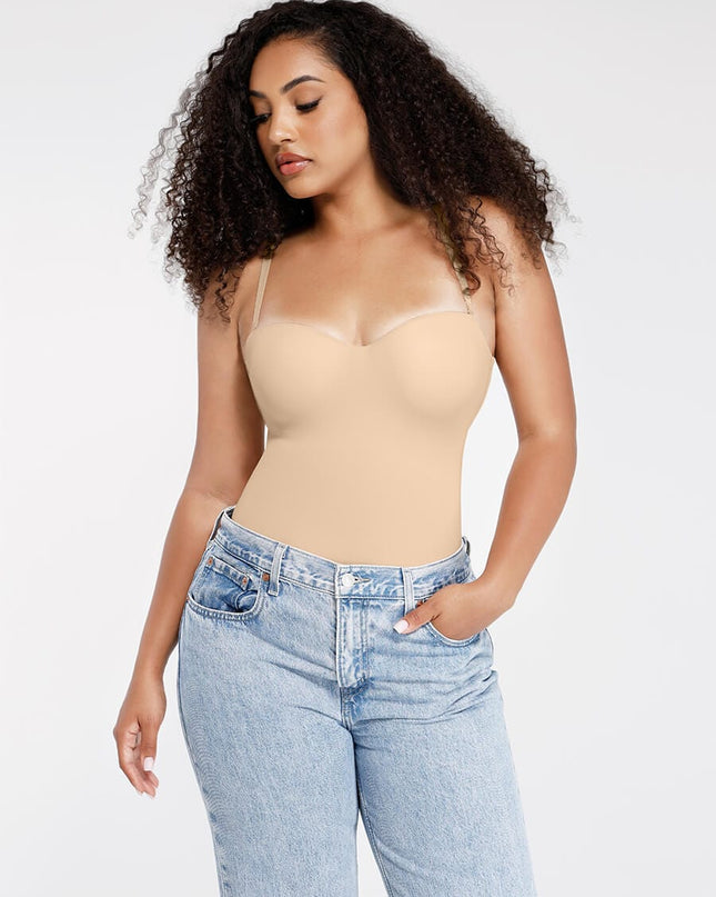 Wholesale One-Piece Underwire Strap Removable Waist And Abdomen Shaping Thong Bodysuit