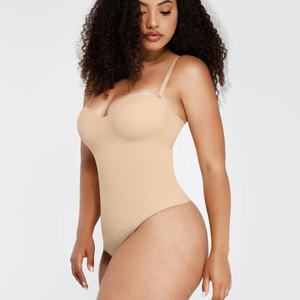 Wholesale One-Piece Underwire Strap Removable Waist And Abdomen Shaping Thong Bodysuit