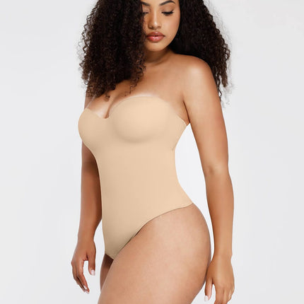 Wholesale One-Piece Underwire Strap Removable Waist And Abdomen Shaping Thong Bodysuit