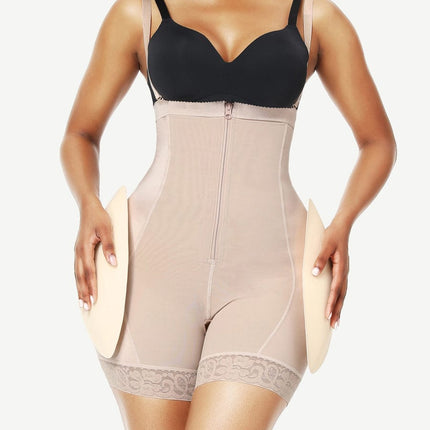 Wholesale Butt Lifter High Waist Lace Removable Pads Firm Compression