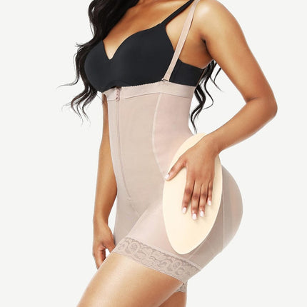 Wholesale Butt Lifter High Waist Lace Removable Pads Firm Compression