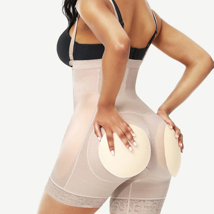 Wholesale Butt Lifter High Waist Lace Removable Pads Firm Compression