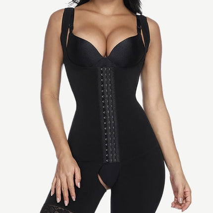 Hook Open Crotch Three Hook Full Body Shaper Compression Garment