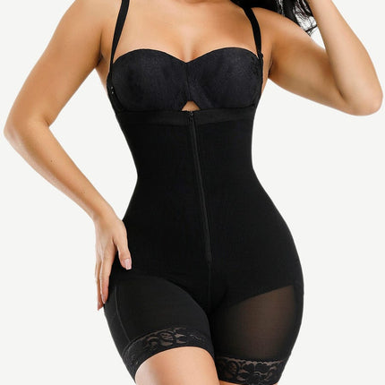 Wholesale Detachable Straps Post Surgery Full Body Shaper Zipper Abdominal Control