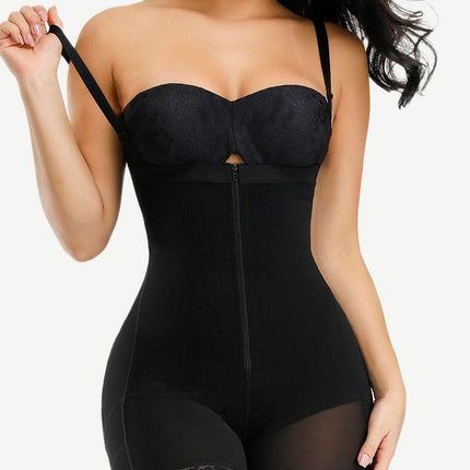 Wholesale Detachable Straps Post Surgery Full Body Shaper Zipper Abdominal Control