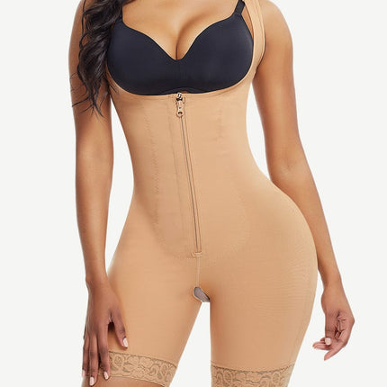 Wholesale Firmly Black Plus Size Underbust Bodysuit Zipper Comfort