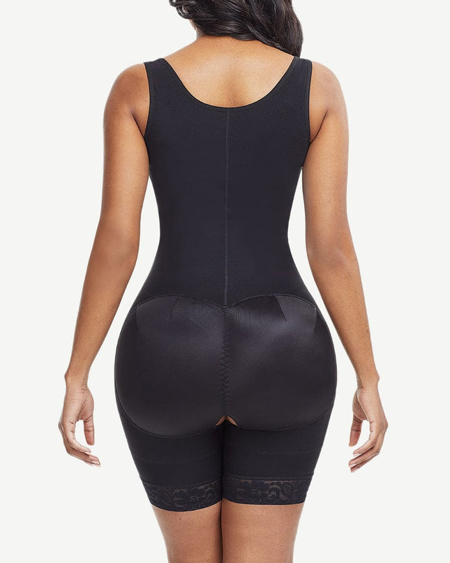 Wholesale Firmly Black Plus Size Underbust Bodysuit Zipper Comfort
