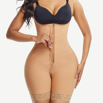 Wholesale Firmly Black Plus Size Underbust Bodysuit Zipper Comfort