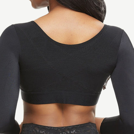 Wholesale Post-surgical Crop Shapewear 3-Row Hooks Plus Size Instantly Slims