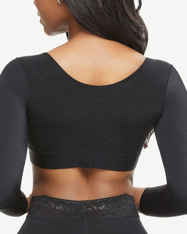 Wholesale Post-surgical Crop Shapewear 3-Row Hooks Plus Size Instantly Slims