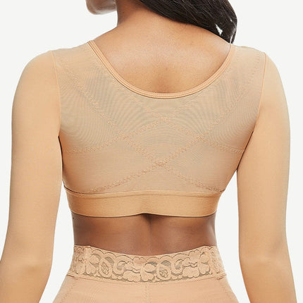 Wholesale Post-surgical Crop Shapewear 3-Row Hooks Plus Size Instantly Slims
