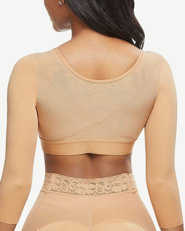 Wholesale Post-surgical Crop Shapewear 3-Row Hooks Plus Size Instantly Slims