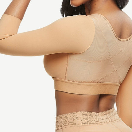 Wholesale Post-surgical Crop Shapewear 3-Row Hooks Plus Size Instantly Slims