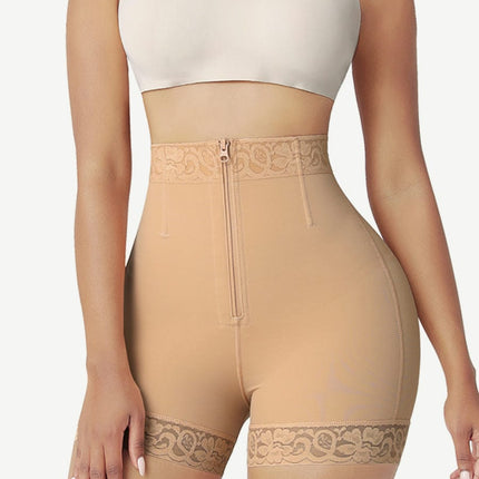 Wholesale Front Zipper Butt Lifter Shorts High Waist Curve-Creating