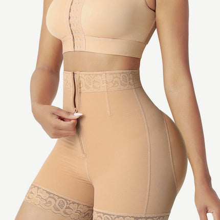 Wholesale Front Zipper Butt Lifter Shorts High Waist Curve-Creating