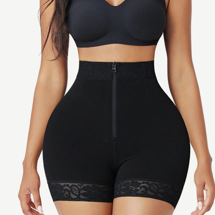Wholesale Front Zipper Butt Lifter Shorts High Waist Curve-Creating