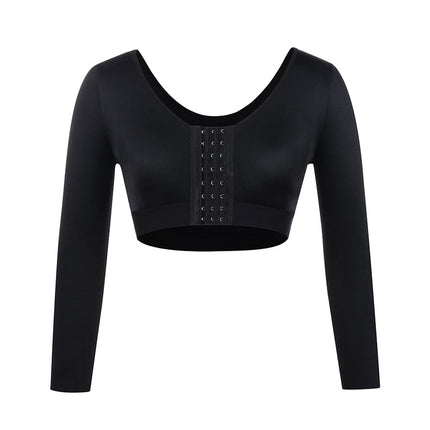 Wholesale Post-surgical Crop Shapewear 3-Row Hooks Plus Size Instantly Slims