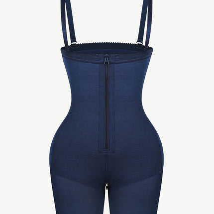 Wholesale Detachable Straps Post Surgery Full Body Shaper Zipper Abdominal Control