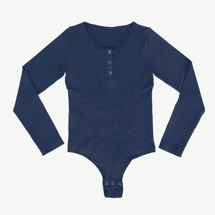Wholesale Seamless Outer Long Sleeve Thong Bodysuit