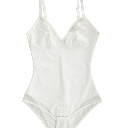 Wholesale Sexy Deep V-Neck Mesh Sheer Bodysuit