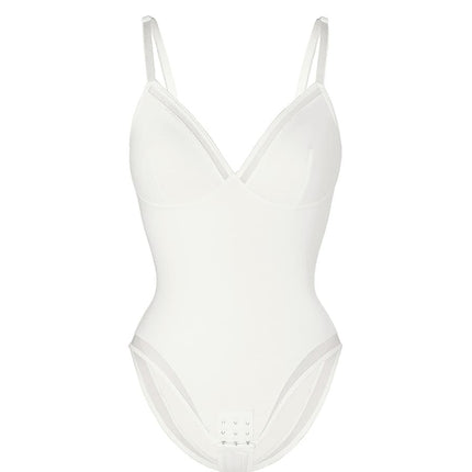 Wholesale Sexy Deep V-Neck Mesh Sheer Bodysuit