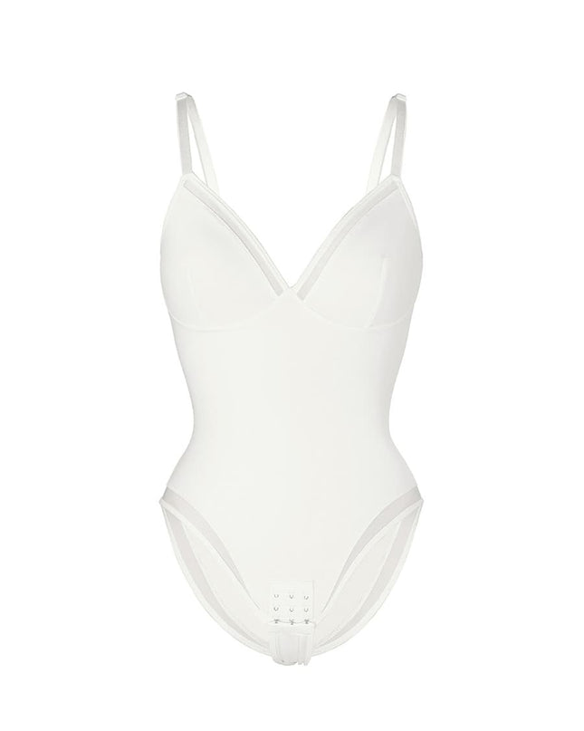 Wholesale Sexy Deep V-Neck Mesh Sheer Bodysuit