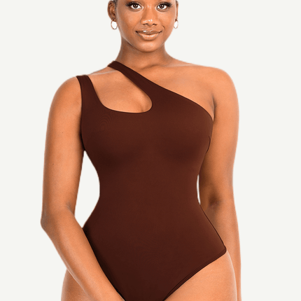 Wholesale One-shoulder Cut Out Shapewear Bodysuit