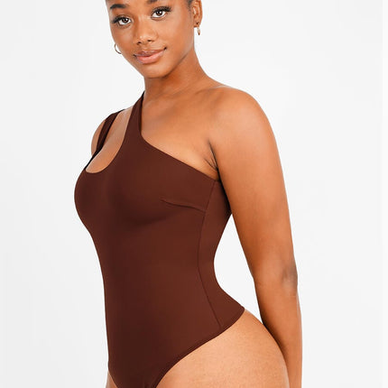 Wholesale One-shoulder Cut Out Shapewear Bodysuit
