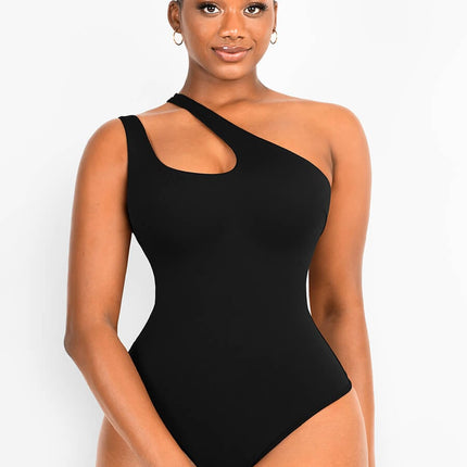 Wholesale One-shoulder Cut Out Shapewear Bodysuit