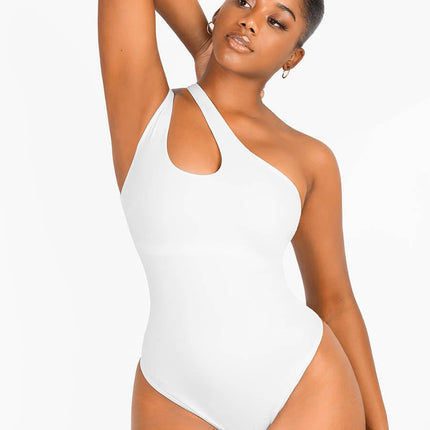 Wholesale One-shoulder Cut Out Shapewear Bodysuit