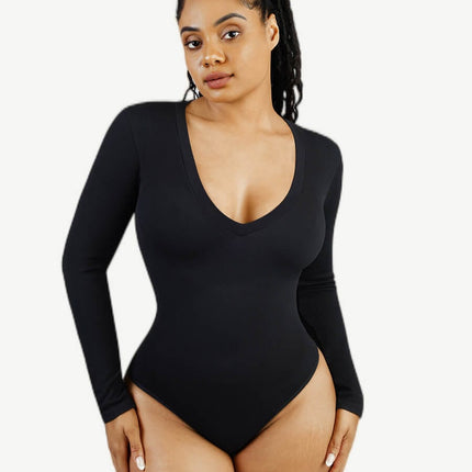 Wholesale Seamless Long Sleeve Outerwear Bodysuit