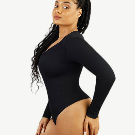 Wholesale Seamless Long Sleeve Outerwear Bodysuit
