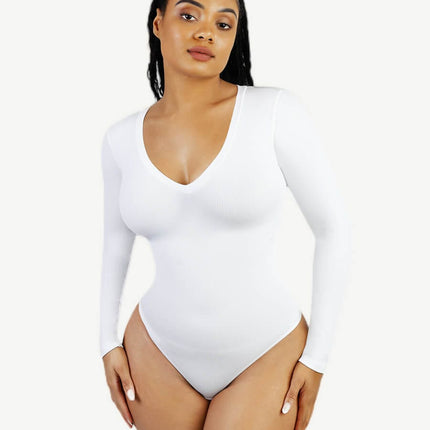 Wholesale Seamless Long Sleeve Outerwear Bodysuit