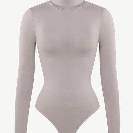 Wholesale Seamless Eco-friendly Turtle Neck Long Sleeve Thong Bodysuit