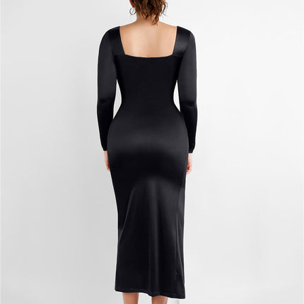 Wholesale Retro Square Neck Built in corset Tummy Control Bodysuit With removable coasters