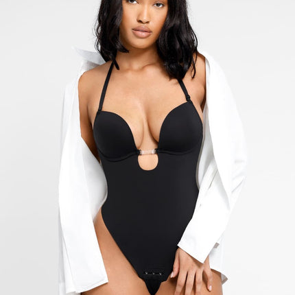 Wholesale One-piece Front Low-cut Beauty Back Wedding Thong Bodysuit