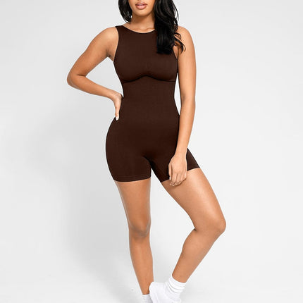 Wholesale Round Neck Seamless Sexy U Back Shape Shapewear with Removable Cups