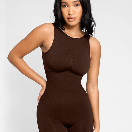 Wholesale Round Neck Seamless Sexy U Back Shape Shapewear with Removable Cups