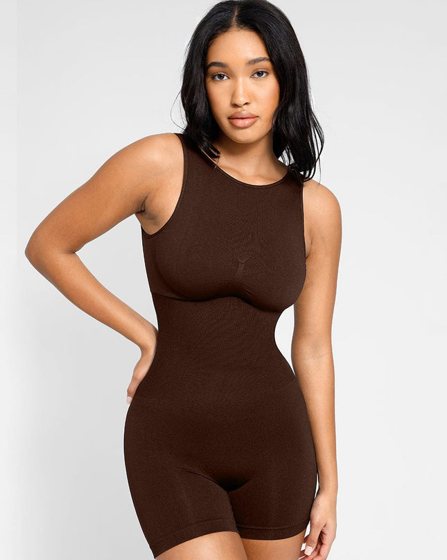 Wholesale Round Neck Seamless Sexy U Back Shape Shapewear with Removable Cups
