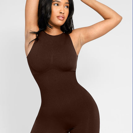Wholesale Round Neck Seamless Sexy U Back Shape Shapewear with Removable Cups
