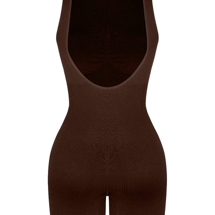 Wholesale Round Neck Seamless Sexy U Back Shape Shapewear with Removable Cups