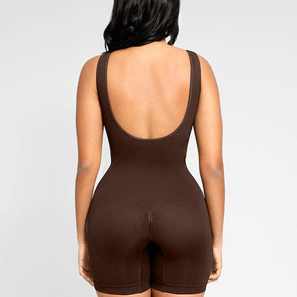 Wholesale Round Neck Seamless Sexy U Back Shape Shapewear with Removable Cups