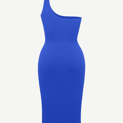 Wholesale ??Seamless Eco-friendly One-shoulder Slanted Neck Waist Trimming Shaper Dress