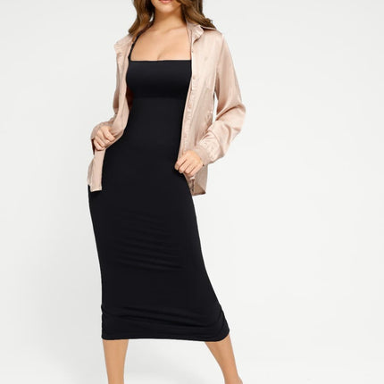 Wholesale?? Eco-friendly Seamless 360Â° Waist Control Spaghetti Strap Suspender Long Skirt