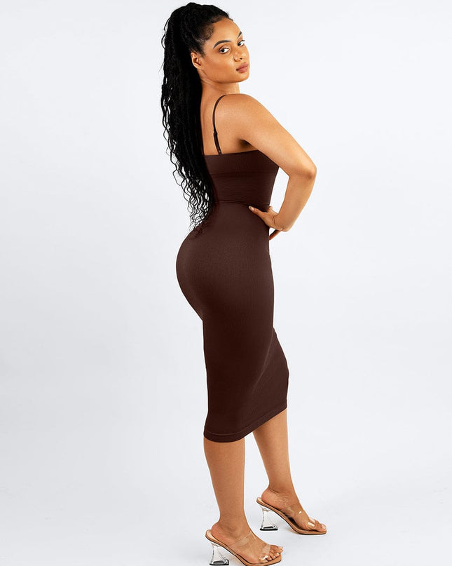 Wholesale🌿 Eco-friendly Seamless 360° Waist Control Midi Shaping Dress